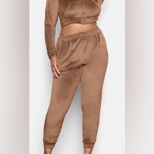 SKIMS velour jogger pants in Sienna, size 2XL